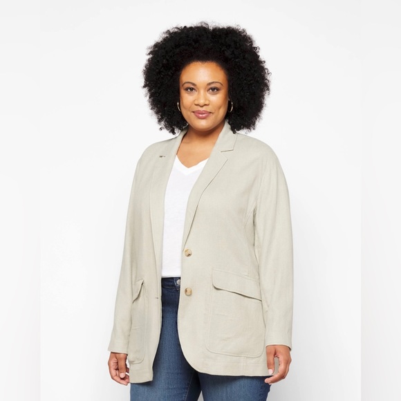 NEW ✨ PLUS Madewell Breezewoven Blazer in Ashen Sage 3X - Picture 2 of 13